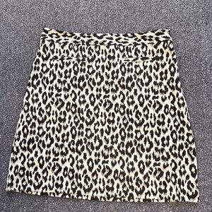 Talbots Black and Cream Leopard Pencil Skirt size 12P